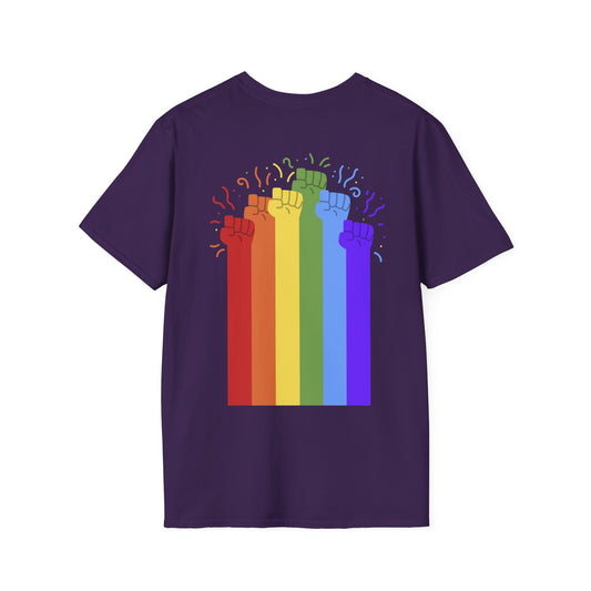 Gaylife - Rainbow fist - Unisex Softstyle T-Shirt - 9