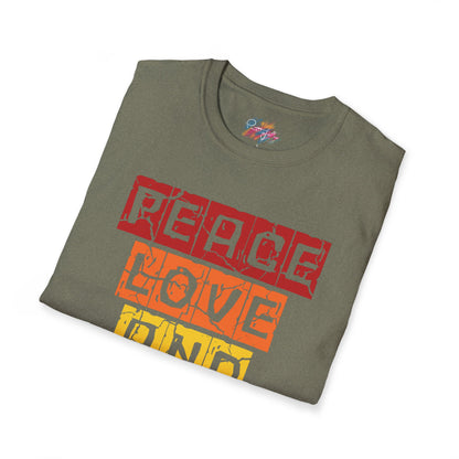 House music - Peace love - Unisex Softstyle T-Shirt