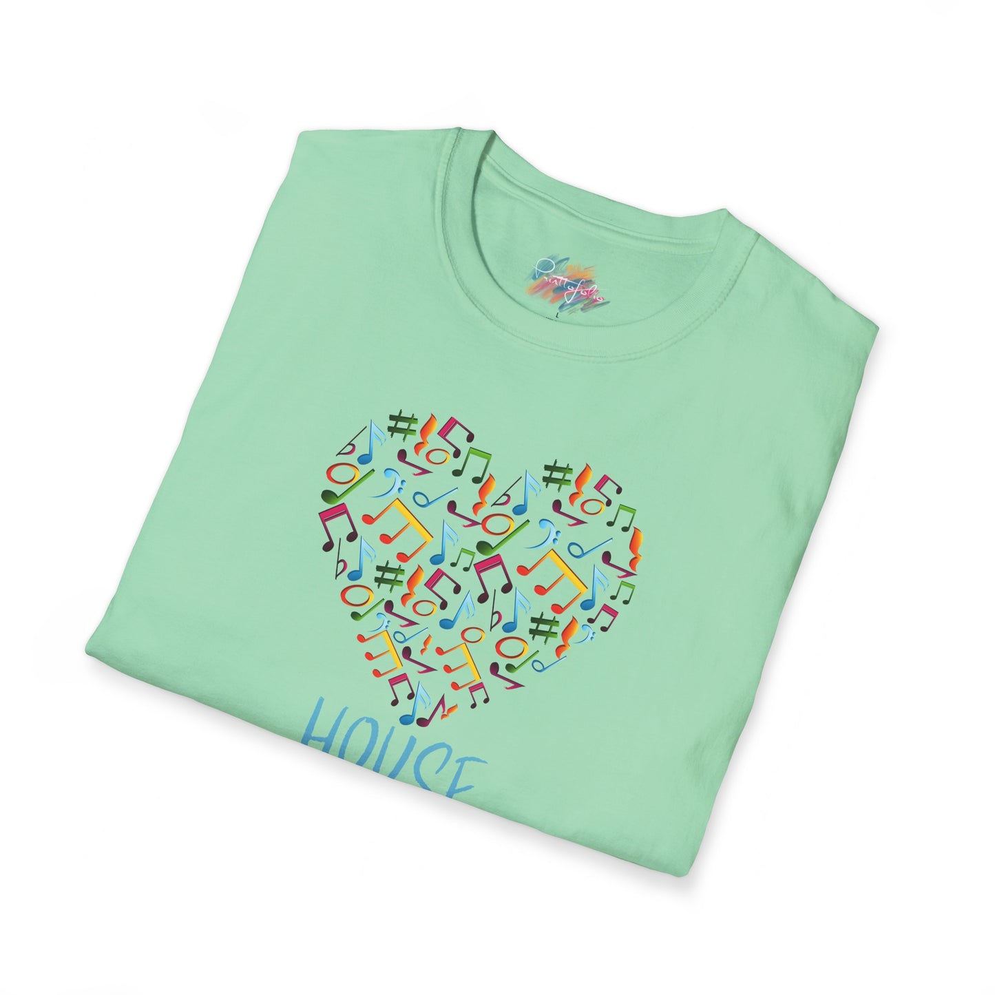 House music - Heart note - Unisex Softstyle T-Shirt