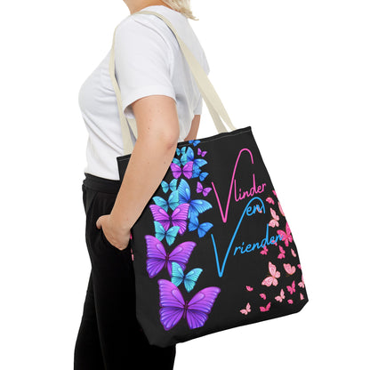 Gaylife - vriend en vlinders - black - Tote Bag