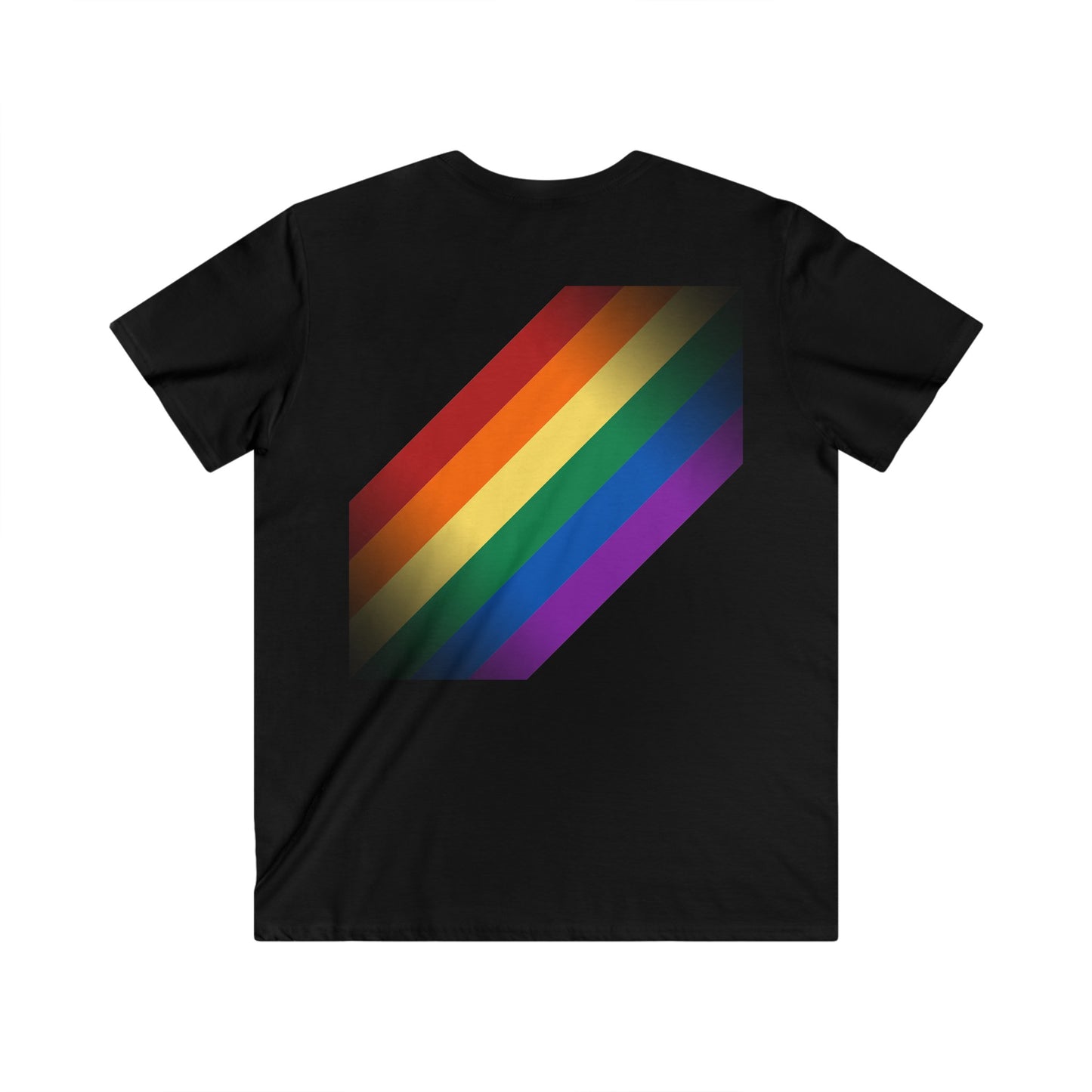 Gaylife - rainbow - Fitted V-Neck Short Sleeve Tee - 8