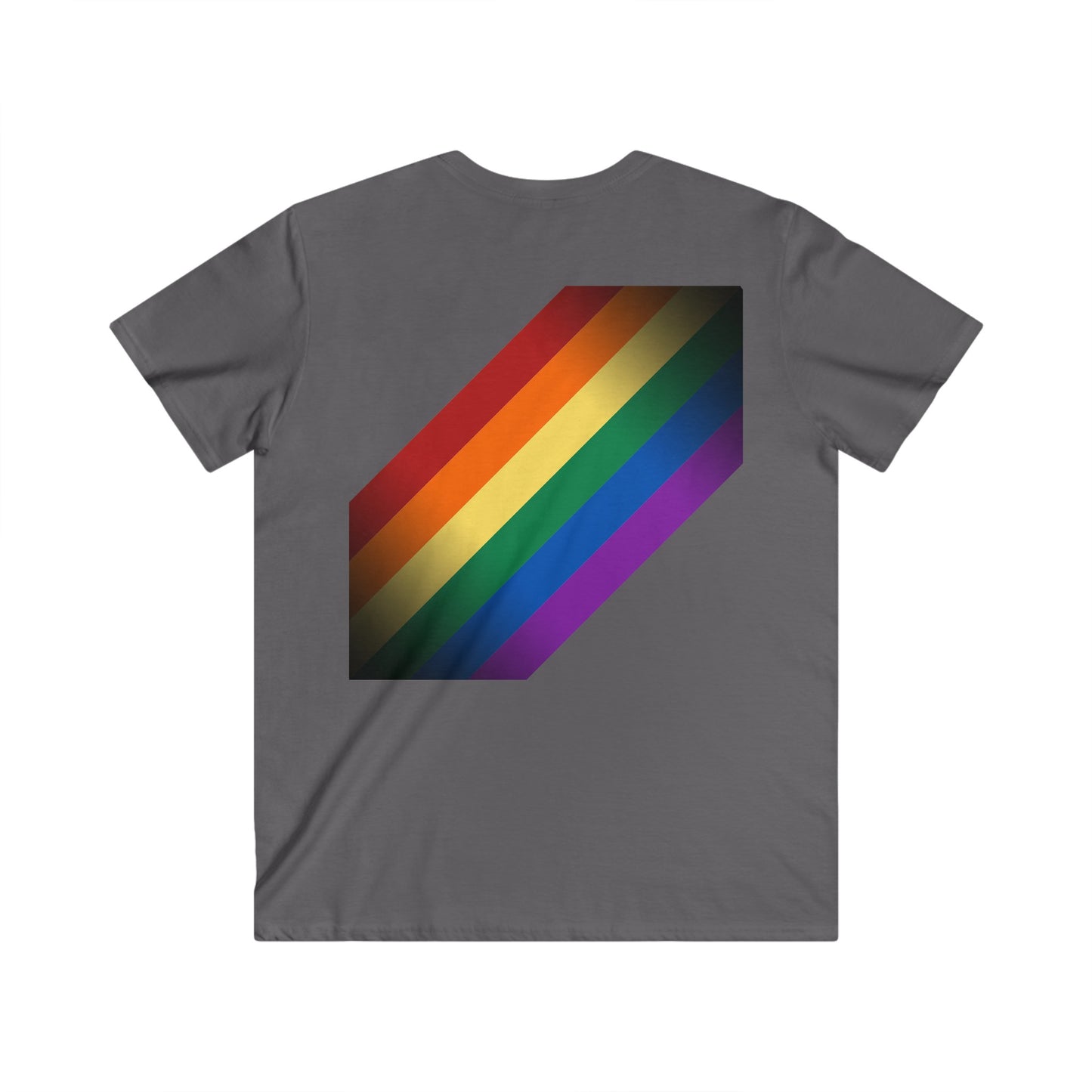 Gaylife - rainbow - Fitted V-Neck Short Sleeve Tee - 8