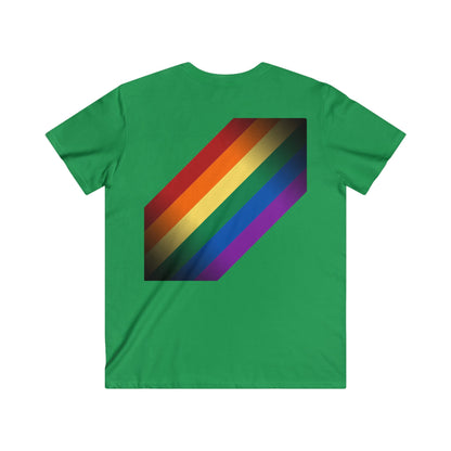 Gaylife - rainbow - Fitted V-Neck Short Sleeve Tee - 8