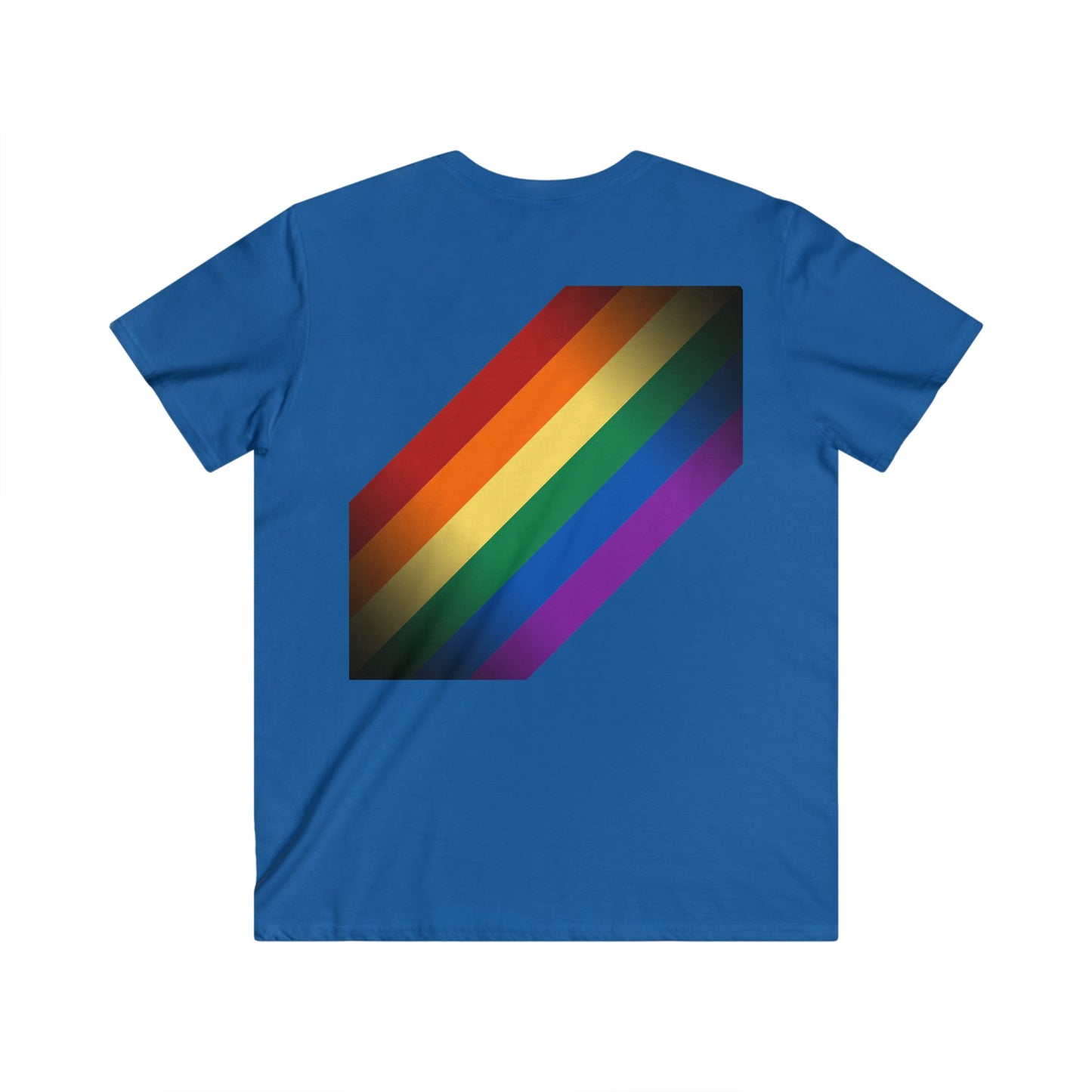 Gaylife - rainbow - Fitted V-Neck Short Sleeve Tee - 8