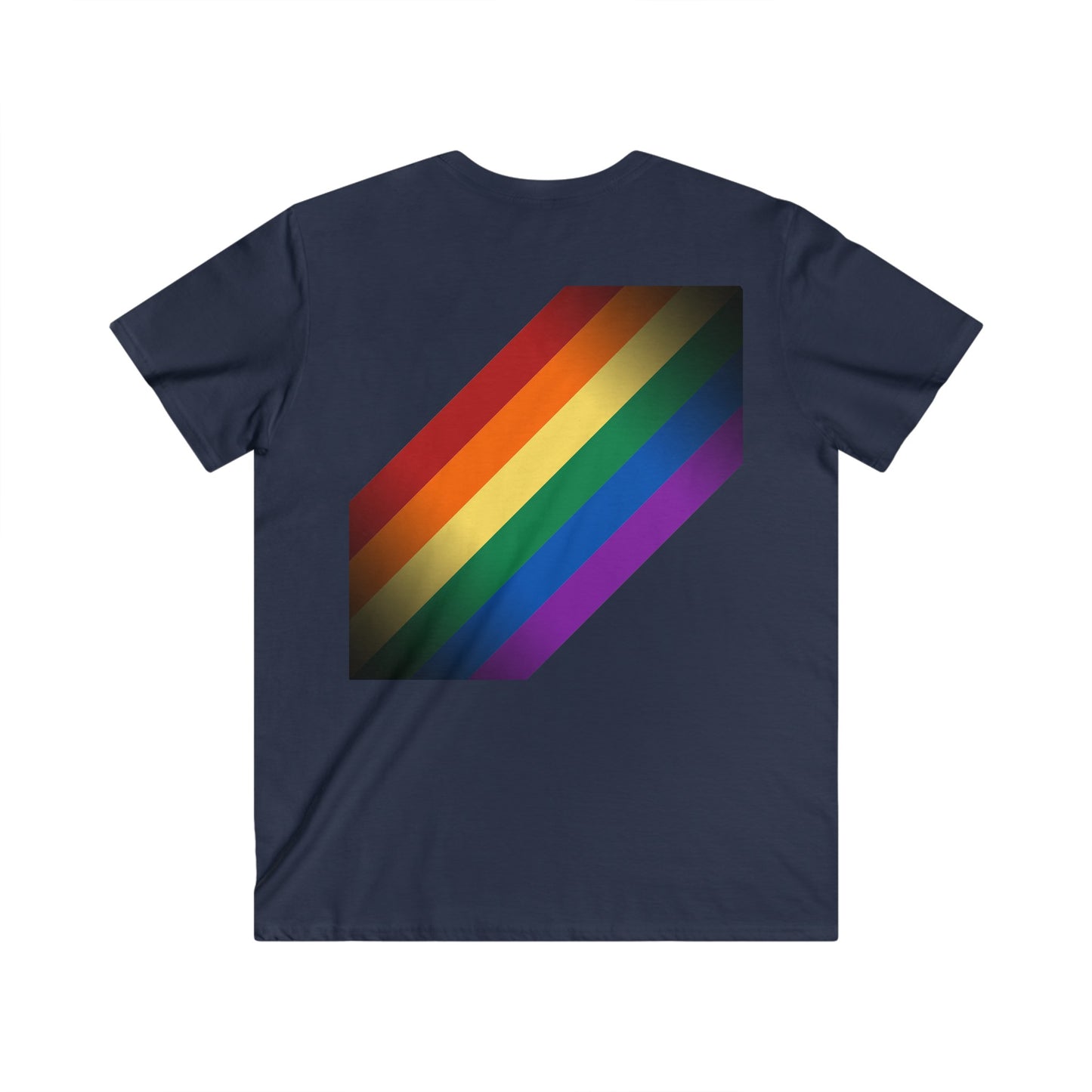 Gaylife - rainbow - Fitted V-Neck Short Sleeve Tee - 8