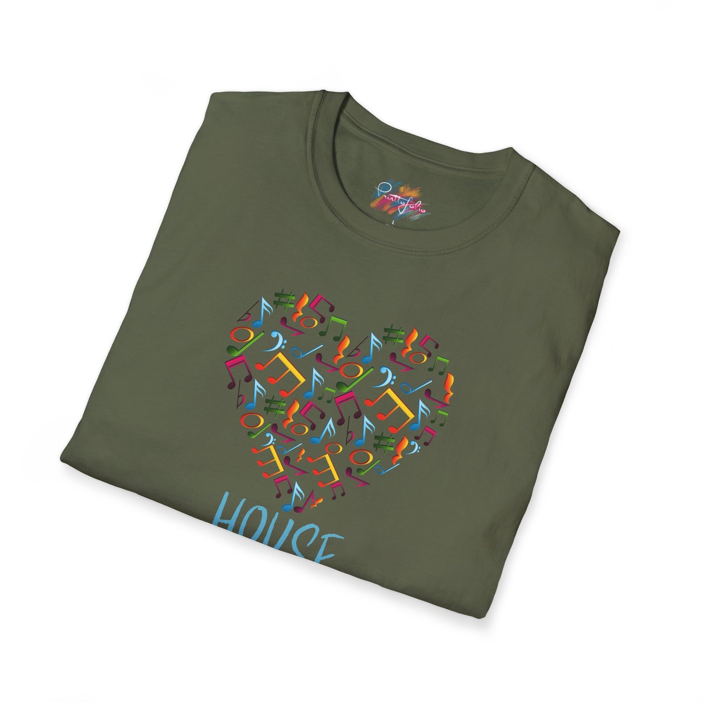 House music - Heart note - Unisex Softstyle T-Shirt