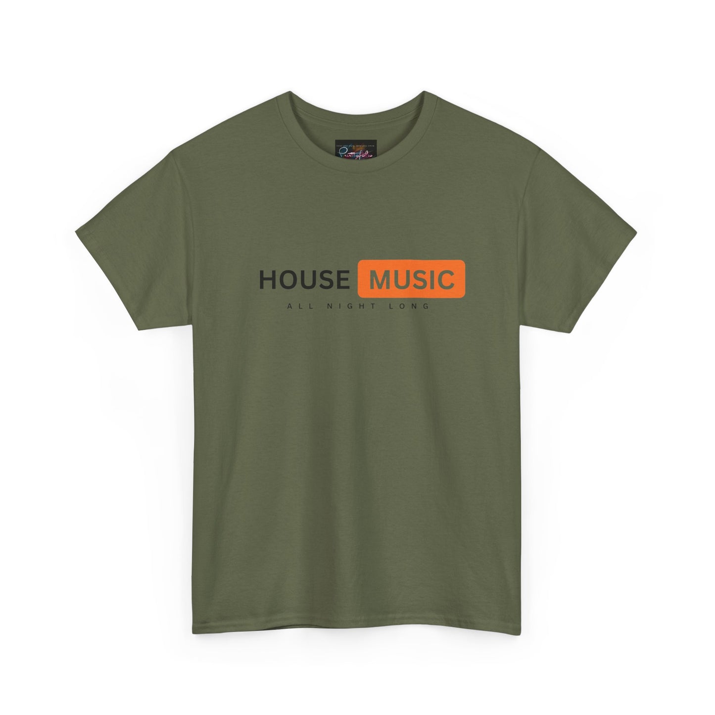 House music all night long hub T-Shirt — Unisex Heavy Cotton Tee