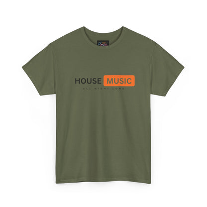 House music all night long hub T-Shirt — Unisex Heavy Cotton Tee