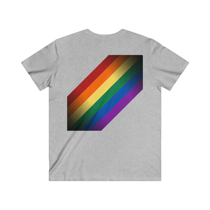 Gaylife - rainbow - Fitted V-Neck Short Sleeve Tee - 8