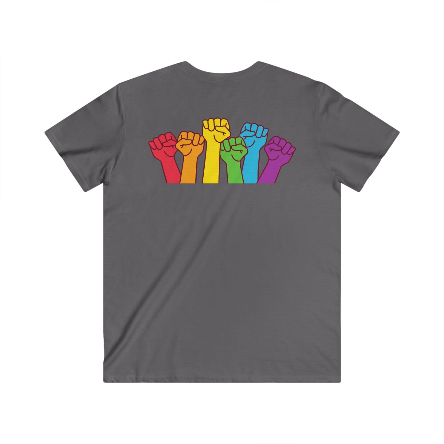 Gaylife - Fist - Fitted V-Neck Short Sleeve Tee - 10