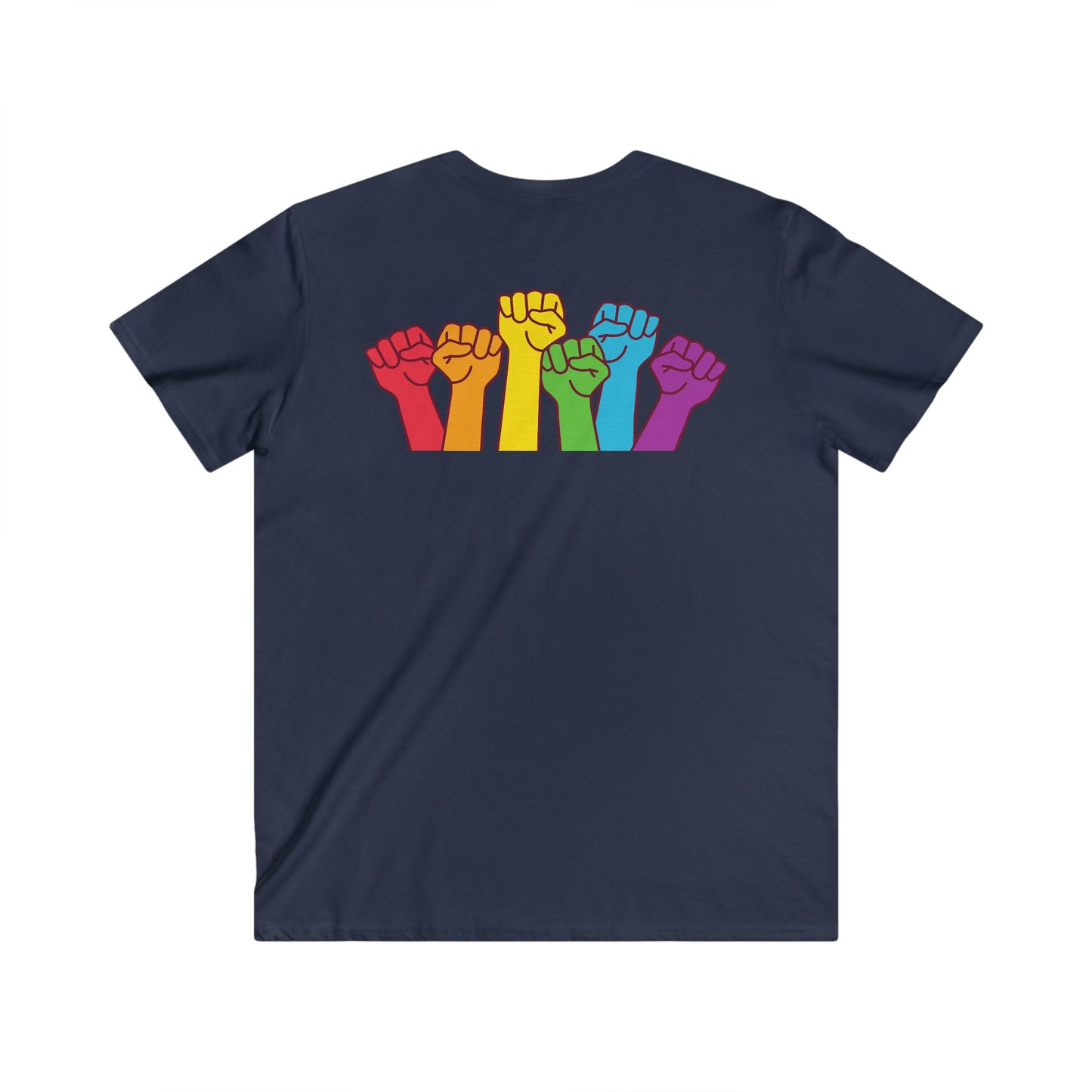 Gaylife - Fist - Fitted V-Neck Short Sleeve Tee - 10