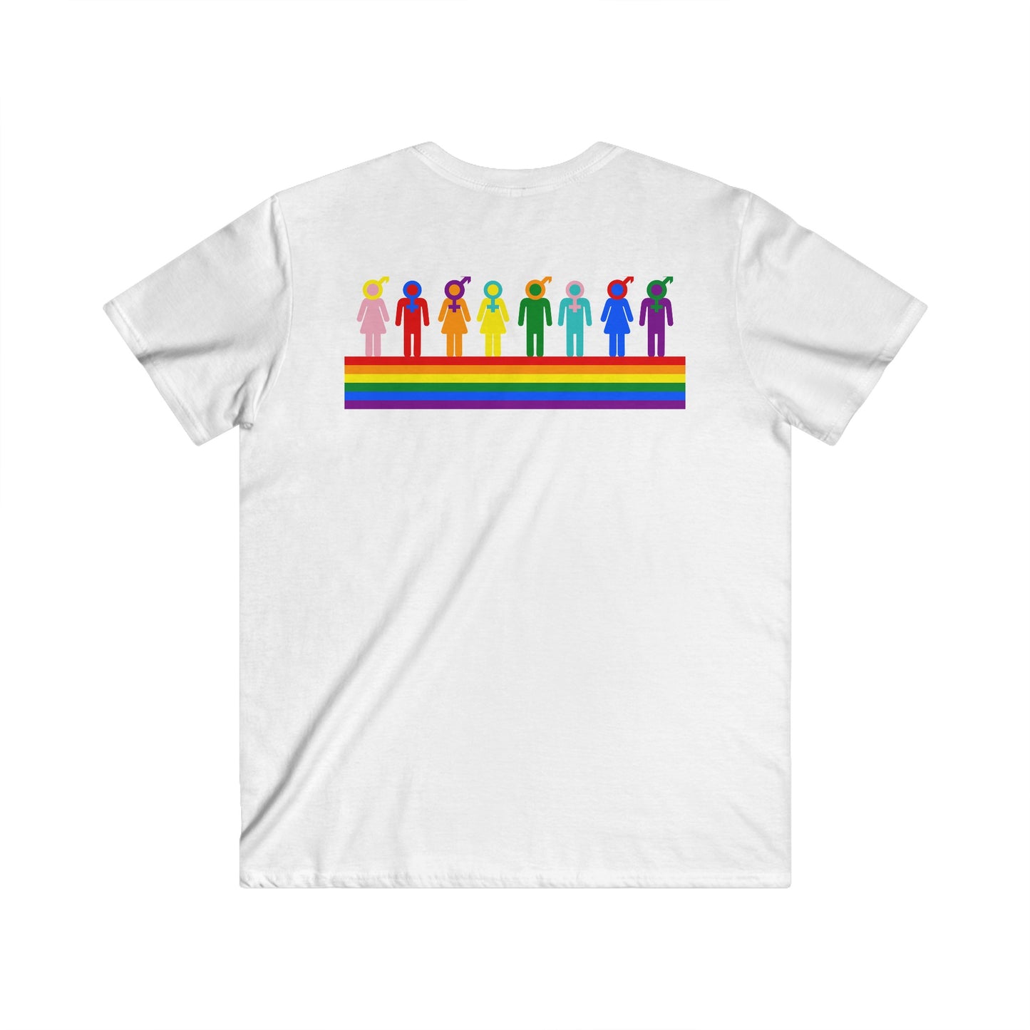 Gaylife - Gay line - Fitted V-Neck Short Sleeve Tee - 2