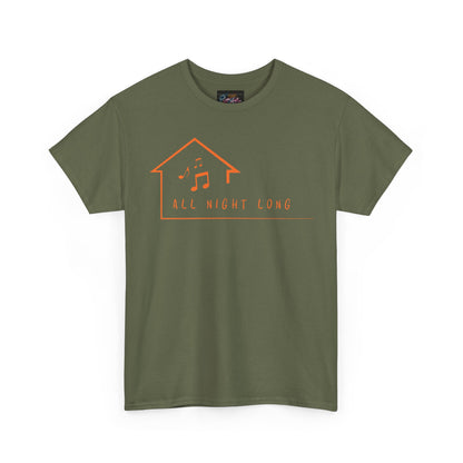 House music all night long T-Shirt — Unisex Heavy Cotton Tee