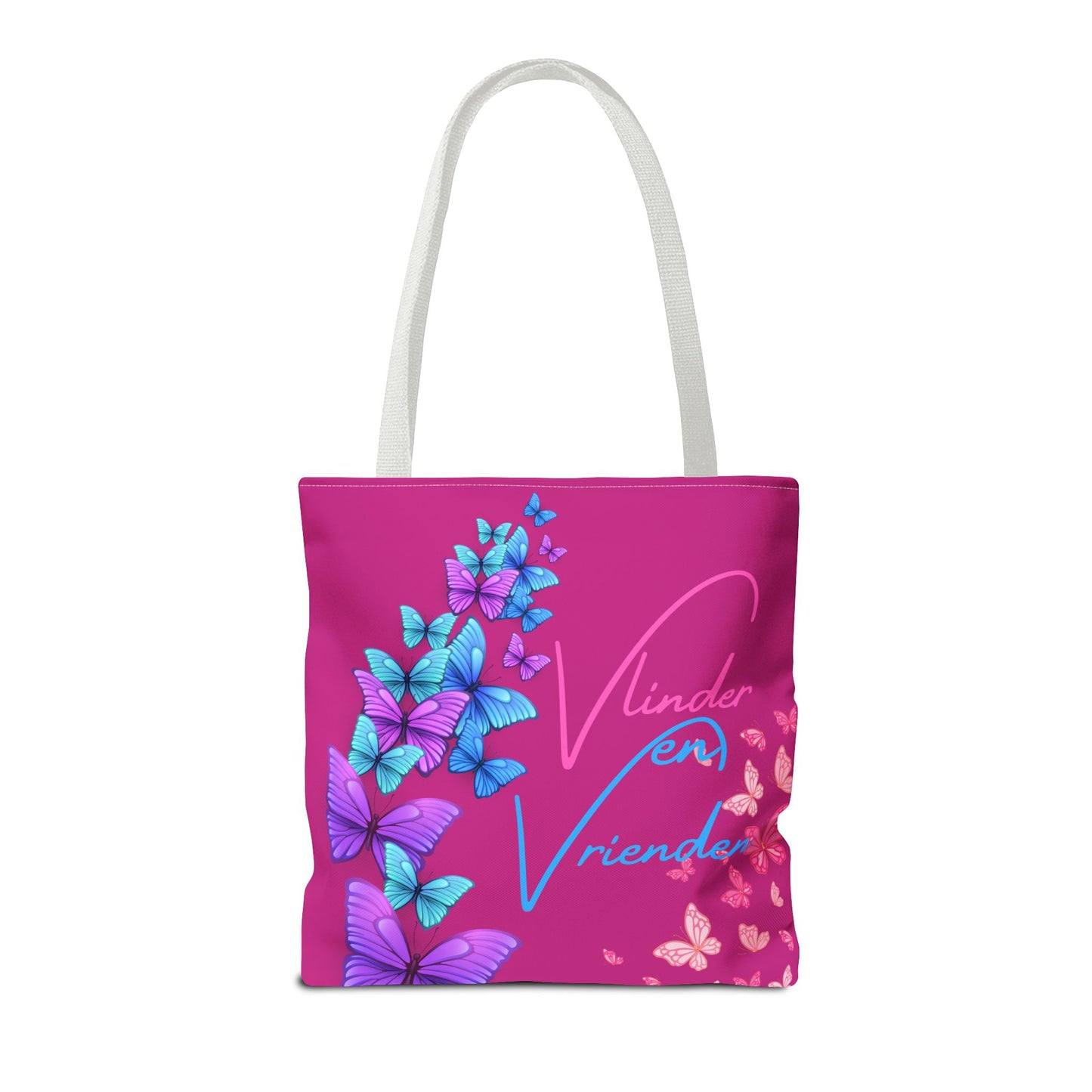Tote Bag vlinder en vrienden pink