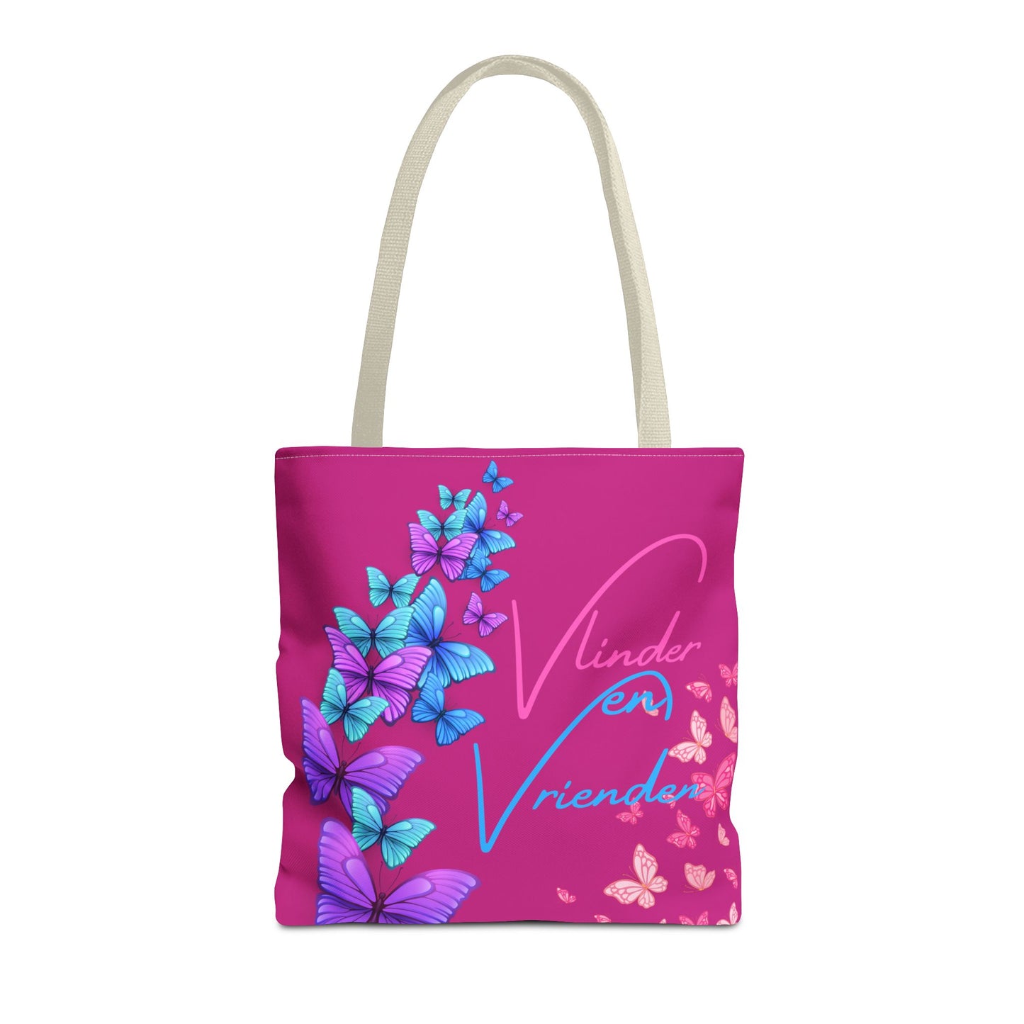 Tote Bag vlinder en vrienden pink