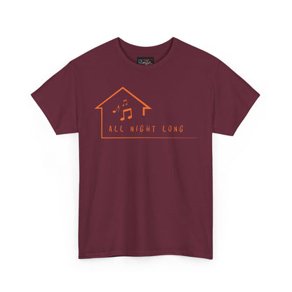 House music all night long T-Shirt — Unisex Heavy Cotton Tee