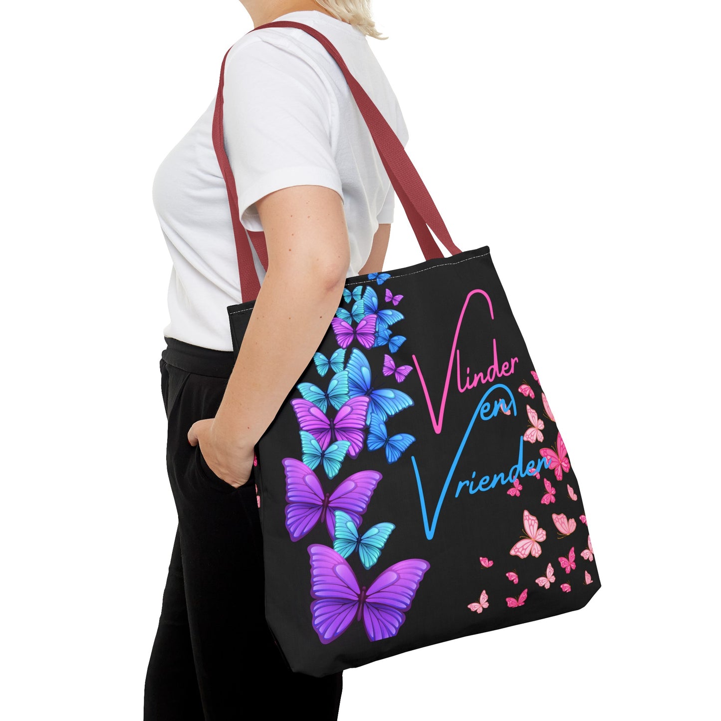 Gaylife - vriend en vlinders - black - Tote Bag