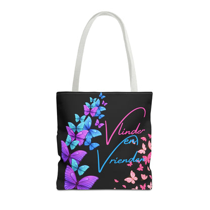 Gaylife - vriend en vlinders - black - Tote Bag