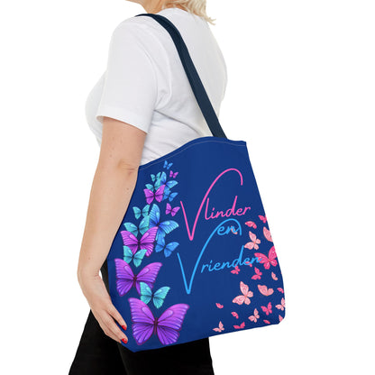 Tote Bag vlinder en vrienden blue