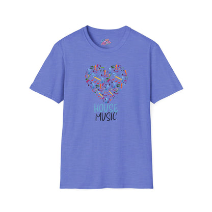 House music - Heart note - Unisex Softstyle T-Shirt