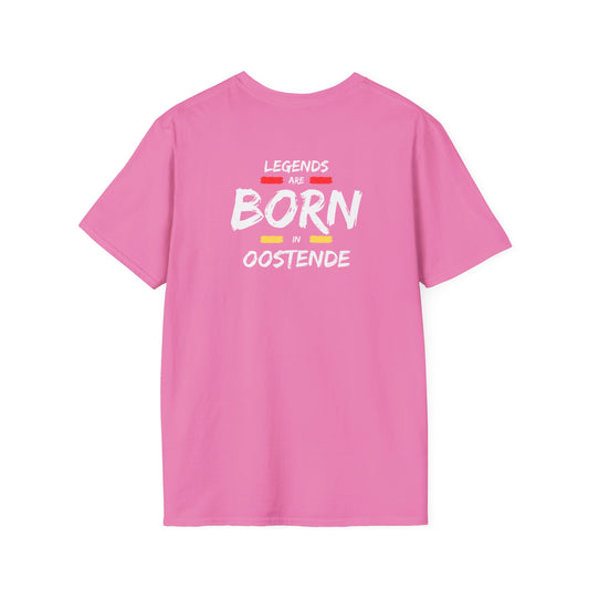 Copy of Legends are born in oostende - White - Unisex Softstyle T-Shirt