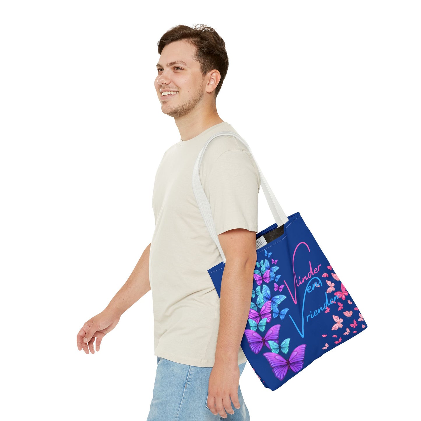 Tote Bag vlinder en vrienden blue