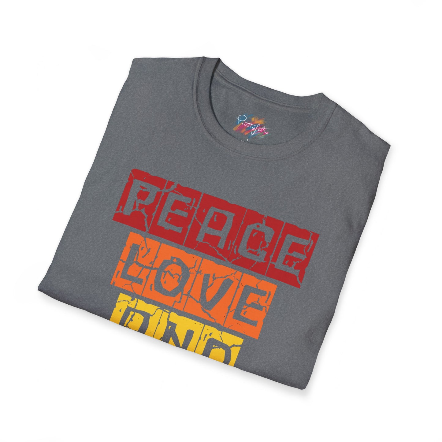 House music - Peace love - Unisex Softstyle T-Shirt