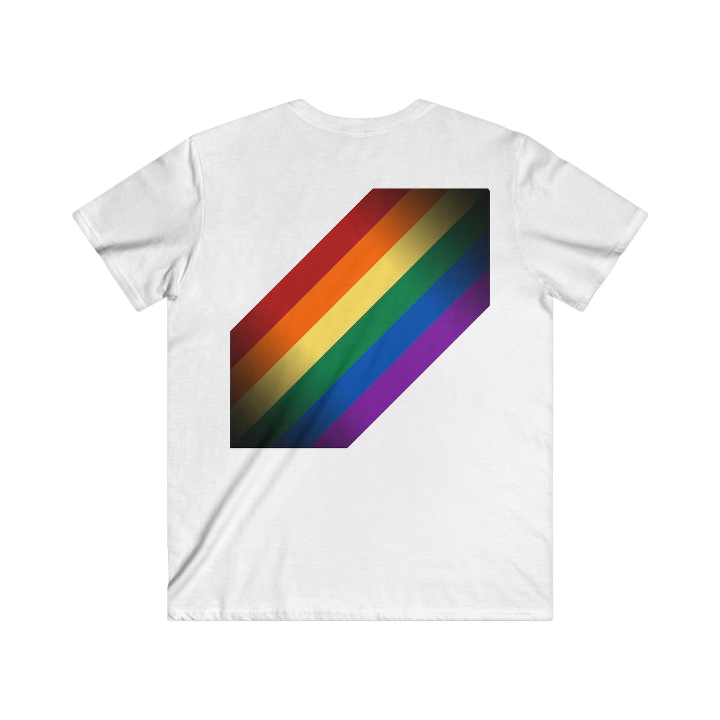 Gaylife - rainbow - Fitted V-Neck Short Sleeve Tee - 8