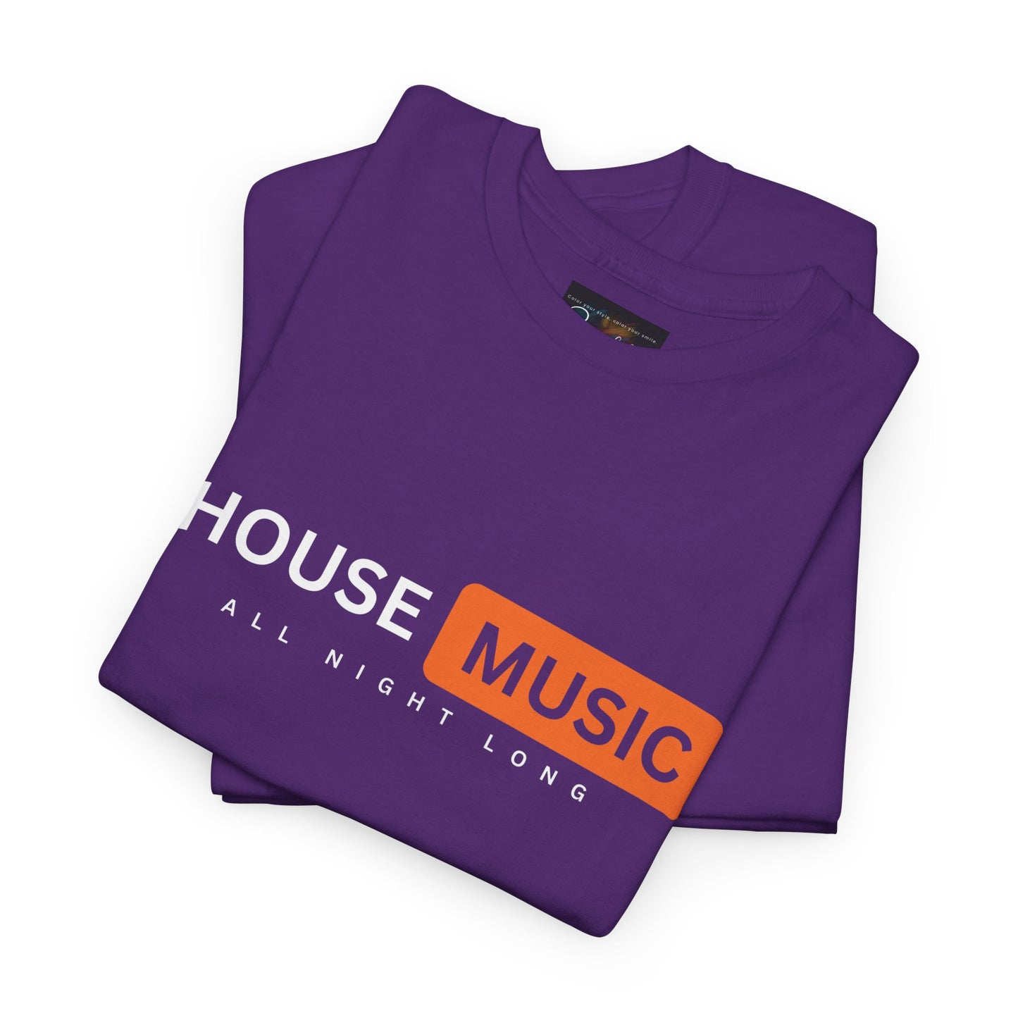 House music all night long hub T-Shirt — Unisex Heavy Cotton Tee