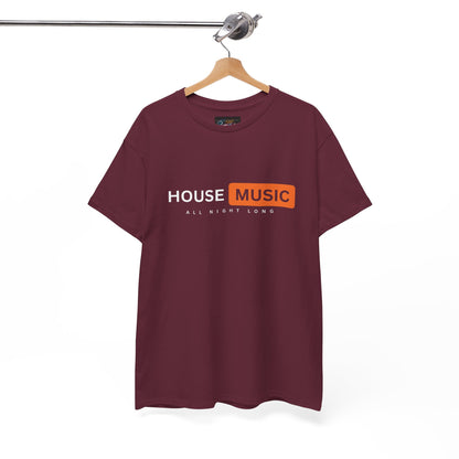 House music all night long hub T-Shirt — Unisex Heavy Cotton Tee