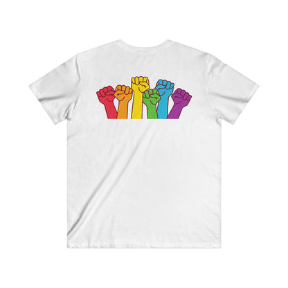 Gaylife - Fist - Fitted V-Neck Short Sleeve Tee - 10