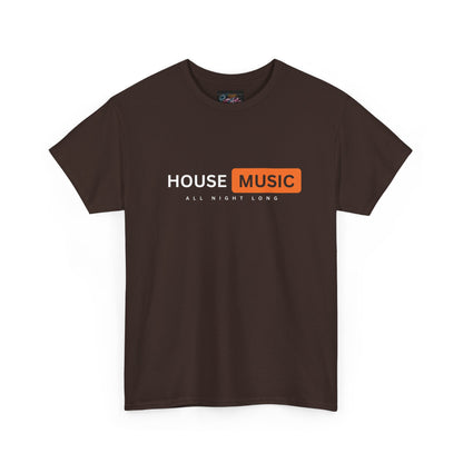House music all night long hub T-Shirt — Unisex Heavy Cotton Tee