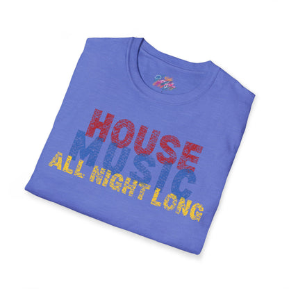 House music - All night long - Unisex Softstyle T-Shirt