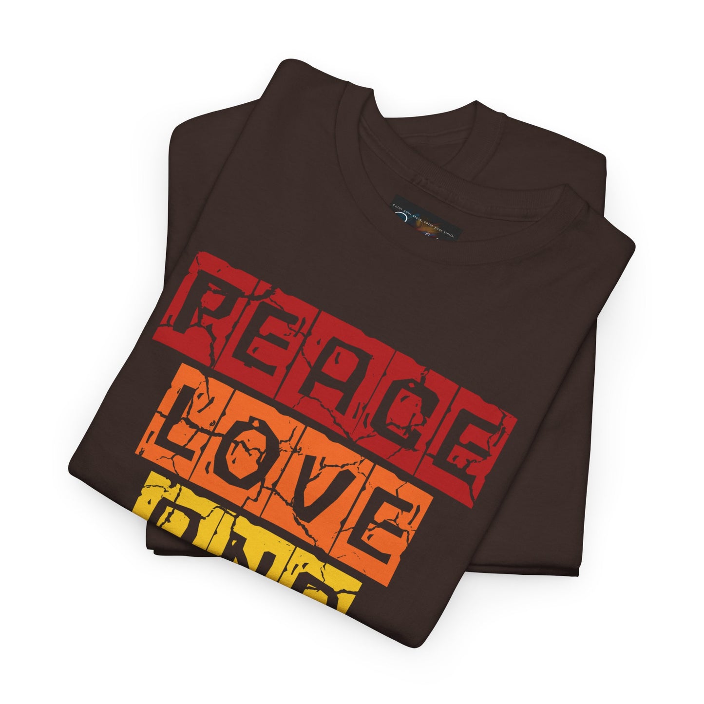 Peace Love and House Music T-Shirt — Unisex Heavy Cotton Tee