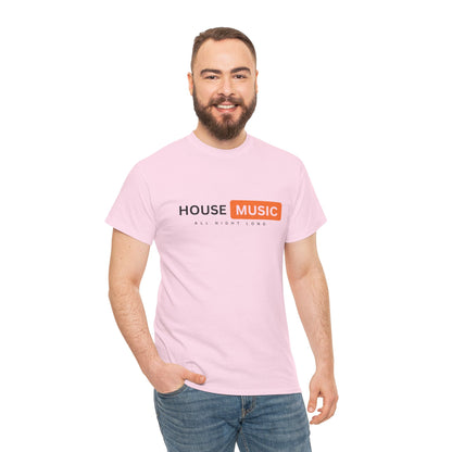 House music all night long hub T-Shirt — Unisex Heavy Cotton Tee
