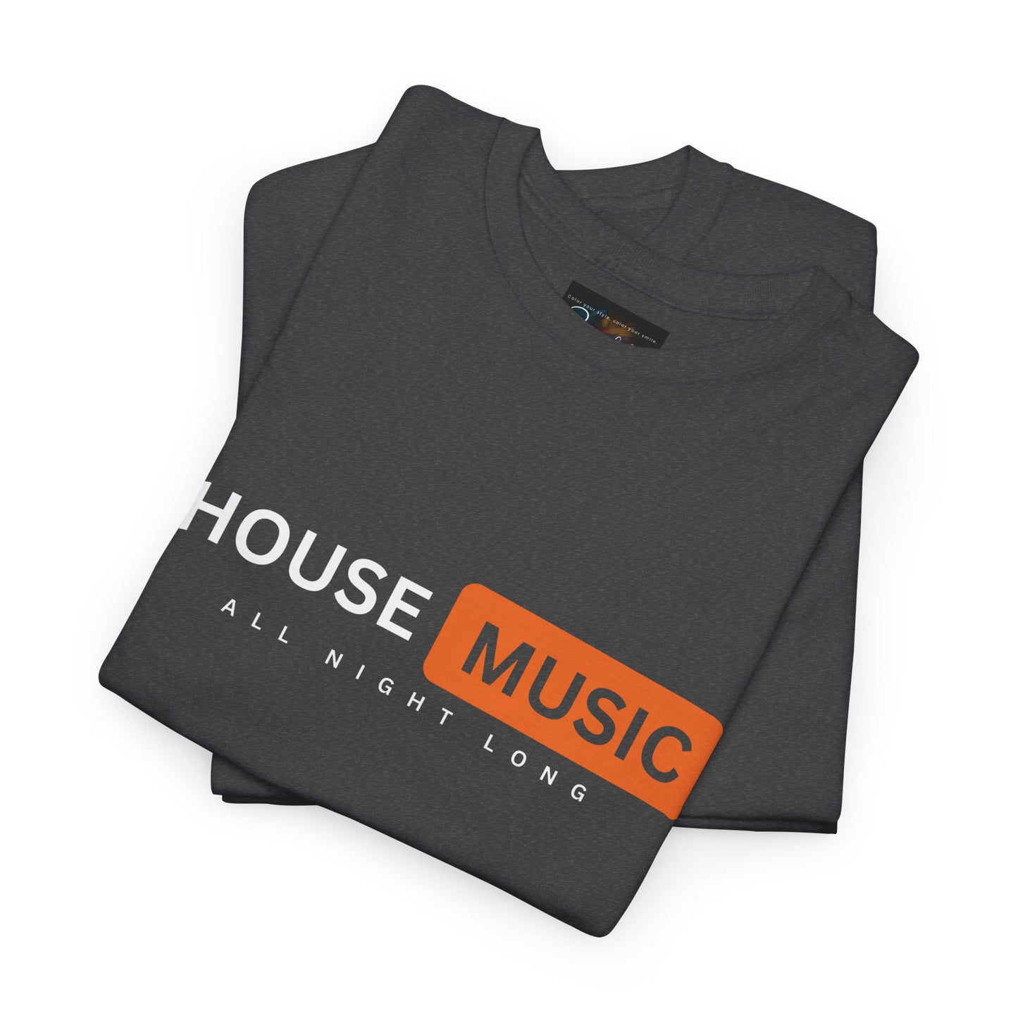 House music all night long hub T-Shirt — Unisex Heavy Cotton Tee