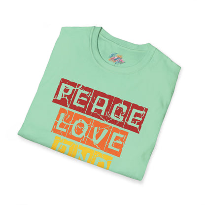 House music - Peace love - Unisex Softstyle T-Shirt