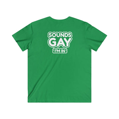 Gaylife - Sounds gay - Fitted V-Neck Short Sleeve Tee - 4