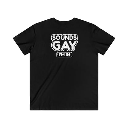 Gaylife - Sounds gay - Fitted V-Neck Short Sleeve Tee - 4