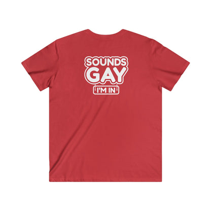 Gaylife - Sounds gay - Fitted V-Neck Short Sleeve Tee - 4