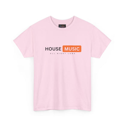 House music all night long hub T-Shirt — Unisex Heavy Cotton Tee