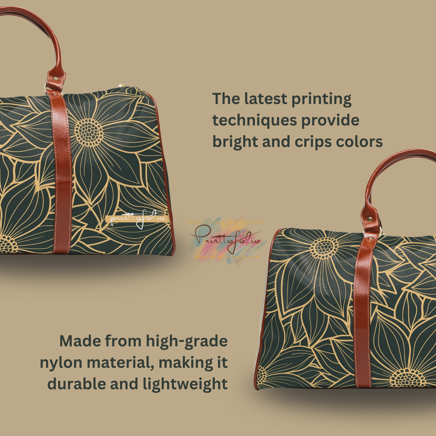 boho flower collection green