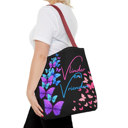 Gaylife - vriend en vlinders - black - Tote Bag