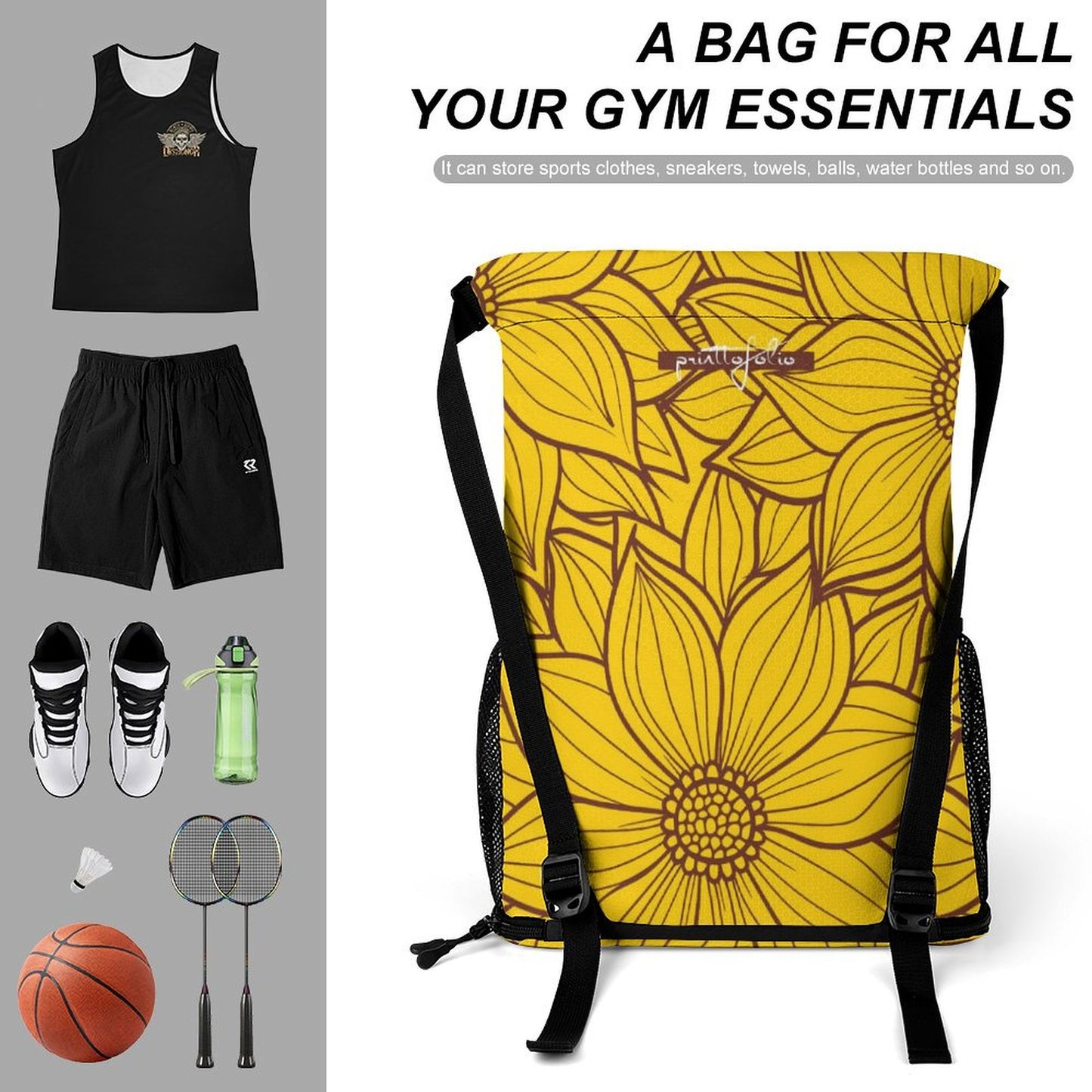 Flower yellow - Sports Bag