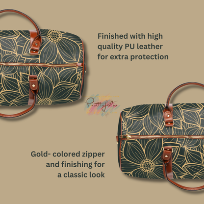 boho flower collection green