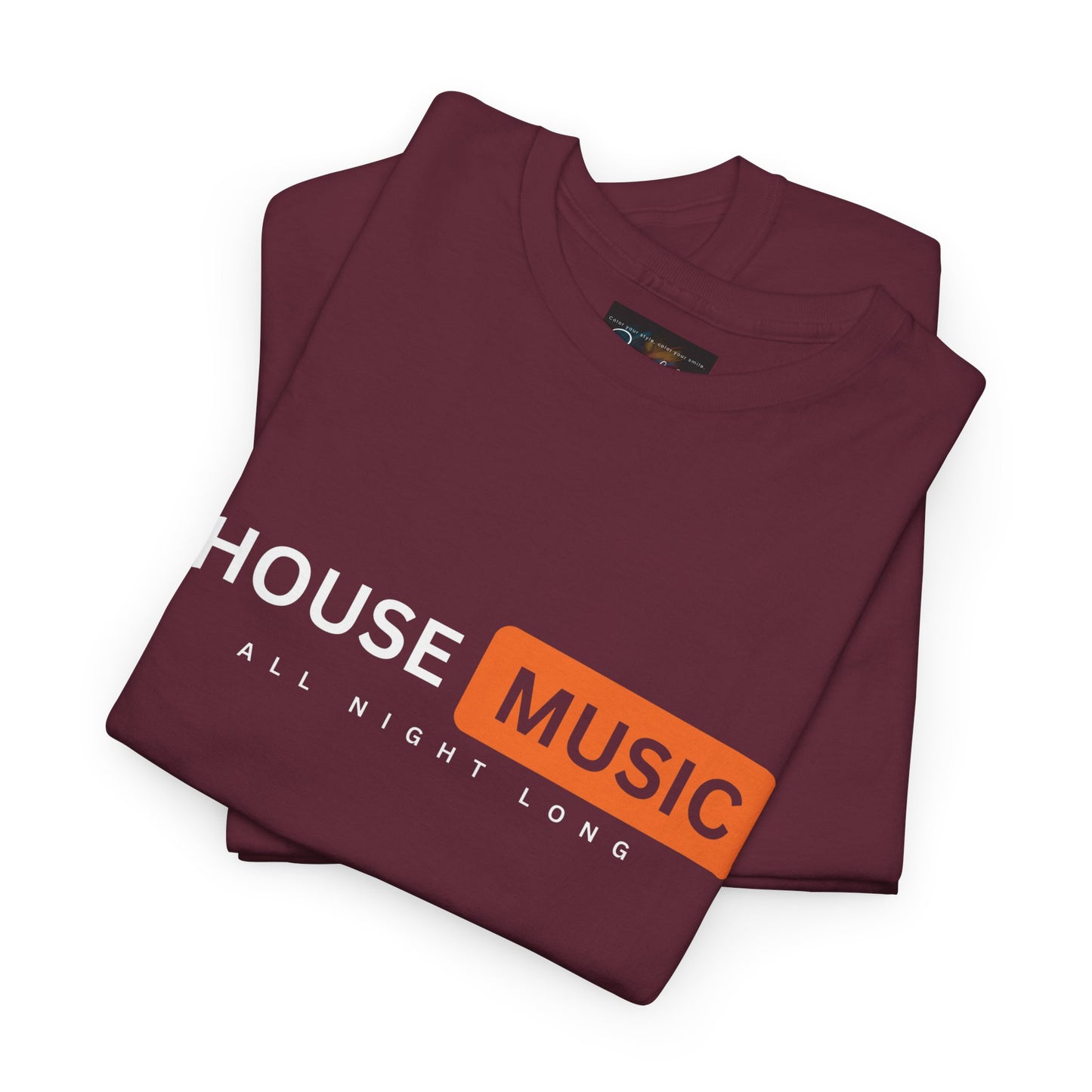 House music all night long hub T-Shirt — Unisex Heavy Cotton Tee