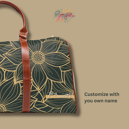 boho flower collection green