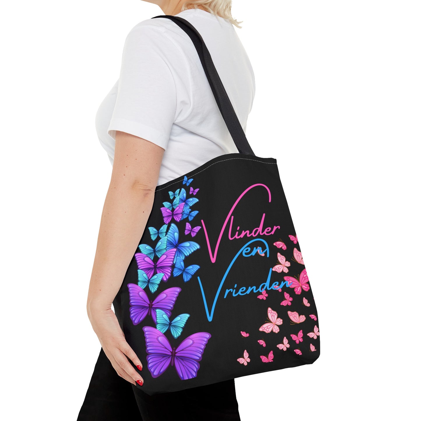 Gaylife - vriend en vlinders - black - Tote Bag