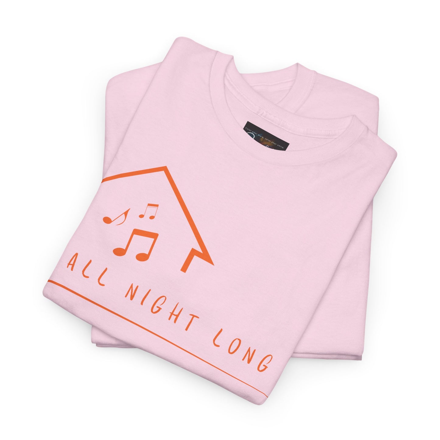 House music all night long T-Shirt — Unisex Heavy Cotton Tee