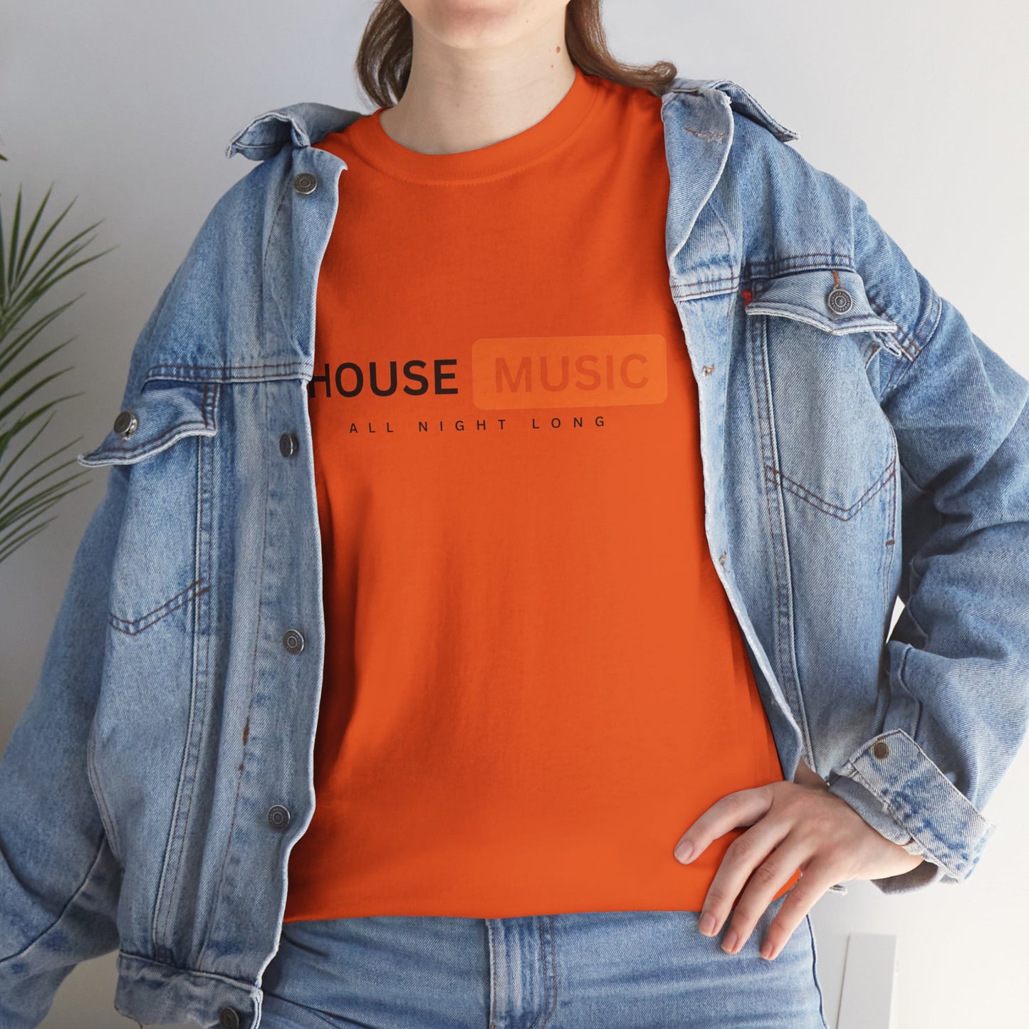House music all night long hub T-Shirt — Unisex Heavy Cotton Tee